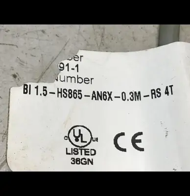 NEW TURCK ELEKTRONIK BI 1.5-HS865-AN6CX-0.3M-RS 4T