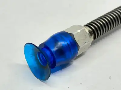 External Spring Vacuum Cup | Pneumatic  120mm Length 26mm Wide Suction Cups 1/4" OD - Used