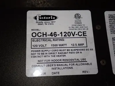 USED FOSTORIA OCH46120VCE