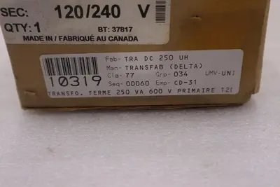 TRANSFAB TMS DC 0250UH 250V NEW IN BOX STOCK GF-1055
