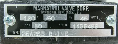 NEW MAGNATROL 35A26B BRINE VALVE