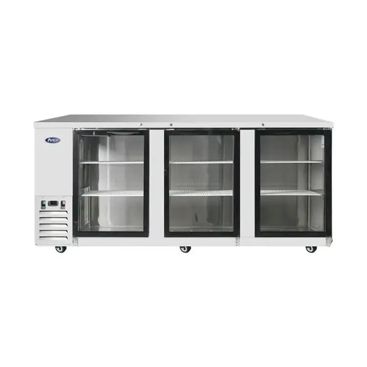 New | in-Stock Atosa New Atosa MBB90GGR 90" Glass Door Back Bar Cooler Stainless Steel Bottle Coolers Illinois US | Falcon Restaurant Supply #1375381