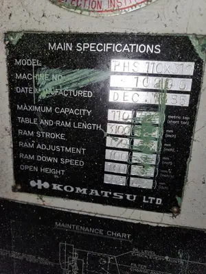 KOMATSU PHS110X3 Brakes (Press Brakes) | Mohawk Machinery (7)