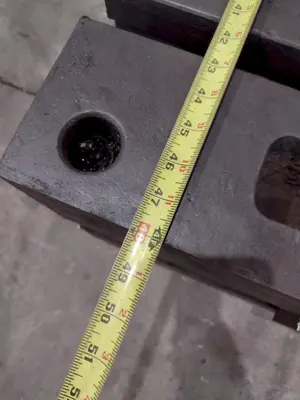 12' X 4' X 14" T-SLOTTED FLOOR PLATE: STOCK  #23499