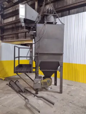 6" X (2) 15 HP WHEEL WHEELABRATOR "SKEW ROLL PIPE & BAR" SHOT BLAST BLASTER SYSTEM: STOCK #20002