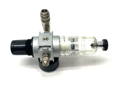 USED INNOMATEC MODULAR PRESSURE REGULATOR, LEAK TESTER, W/ GAUGE