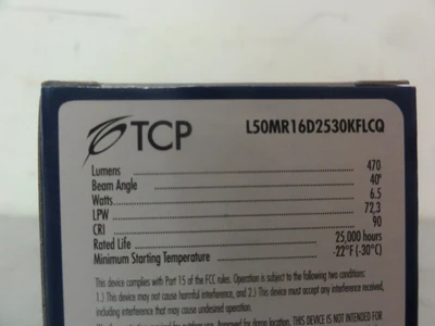 NEW TCP L50MR16D2530KFLCQ