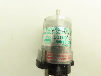 Sanyo Denki 104-3024 Tachometer Generator 7VDC/1000rpm
