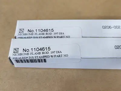 Nichrome Flame Rod 0.197 Dia, 1104615, 0206-002 (Pack of 2)
