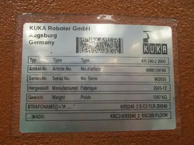 USED 2006 KUKA KR-240-2 2000