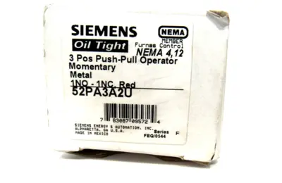 NEW SIEMENS 52PA3A2U PUSHBUTTON