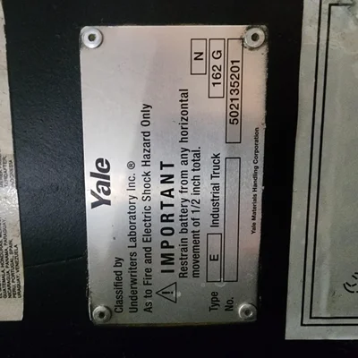 YALE Lift Truck Model NR040AENS24TE091 3650LB # 6117