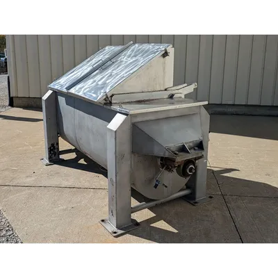 Used Industrial Stainless Steel Double Ribbon Blender - 36 Cu/Ft