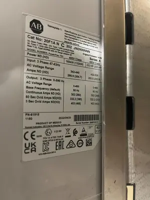 NEW ALLEN BRADLEY 20f1anc302jn0nnnnn POWERFLEX 753 AC DRIVE 250HP 3 PHASE #5243