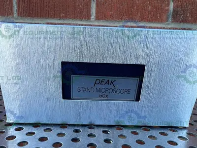 USED BETA PRECISION INDUSTRIES PEAK STAND MICROSCOPE 50X W/ ELECTRONIC RULER 80"
