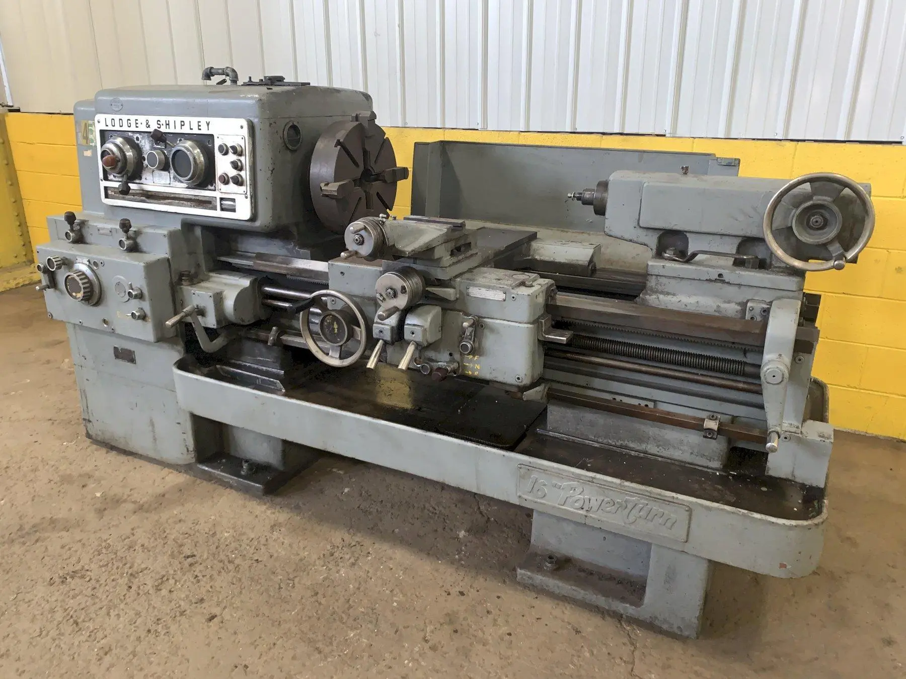 20.5" X 30" LODGE & SHIPLEY POWERTURN ENGINE LATHE, 2-1/8" HOLE: STOCK 13121