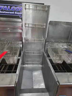 Used Pitco Used 2016 Pitco SGH50-4 Natural Gas Frying Station with Basket Hanger - FG5 Cookers / Coolers / Fryers Illinois US | Falcon Restaurant Supply #1374819
