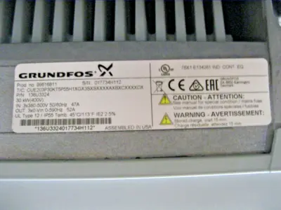 NEW Grundfos CUE203P30KT5P55H1XGX3SXSXXXXAXBXCXXXXDX