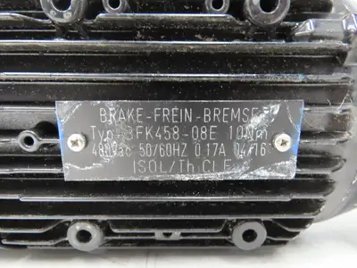 Siemens 1LE10010DB390KA4Z AC Gearmotor 80:1 Reducer 22RPM 0.75kW 480V 3Ph