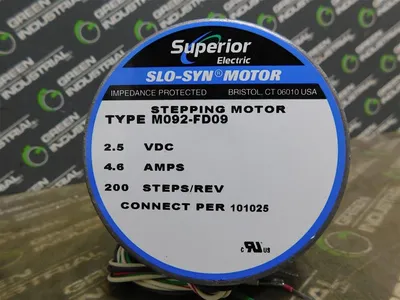 Superior Electric M092-FD09 Slo-Syn Stepping Motor 2.5VDC 4.6A 200 Steps/Rev New