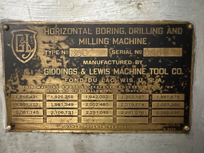 GIDDINGS & LEWIS 350 Horizontal Table Type Boring Mills | Elevation Machine (4)