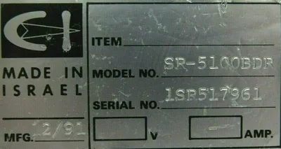 USED CI SYSTEMS SR-5100BDR BACKGROUND DISCRIMINATION RADIOMETER SR5100BDR