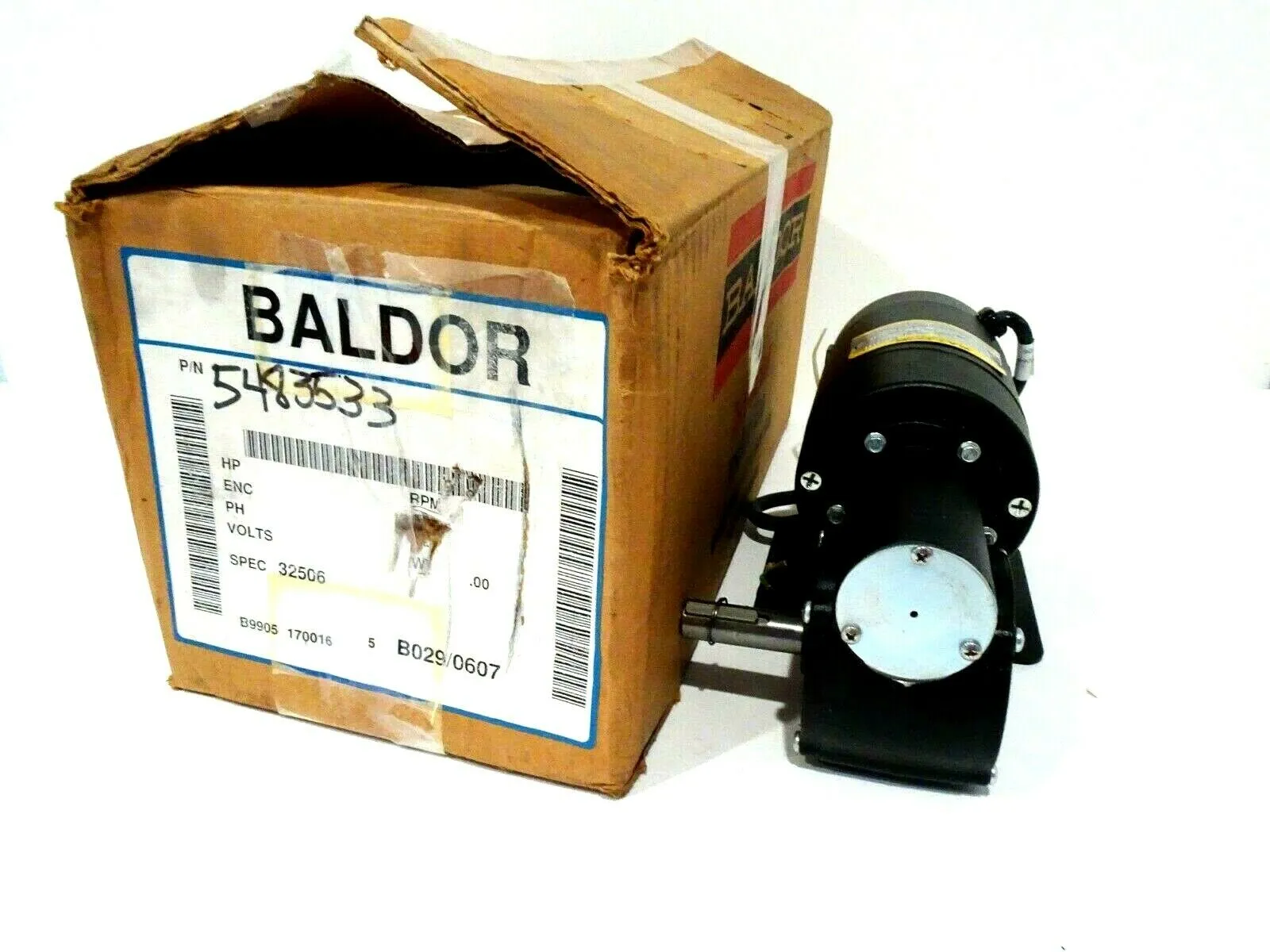 NEW BALDOR 5483533 MOTOR 1725 R.P.M. 74-K-O FRAME