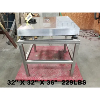 Used 2500LB Stainless Steel 32" X 32" Platform Scale w/ stand