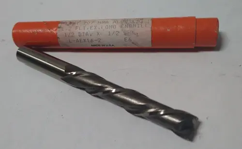 BRUBAKER 1/2" x 1/2" SE 2FL Extra Long End Mill 2FL HSS USA Made for Aluminum