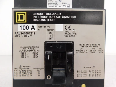 Used Square D FAL341001212 Circuit Breakers Ohio US | Equipment Recovery Corp. #1331017