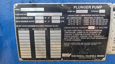 NEW NATIONAL OILWELL VARCO "NOV" 200T-5 TRIPLEX PUMP