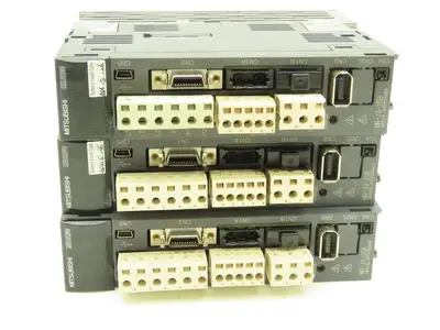Mitsubishi MRJ320B AC Servo Inverter Drive 0.2kW 200-240V 3Ph MELSERVO Lot of 3