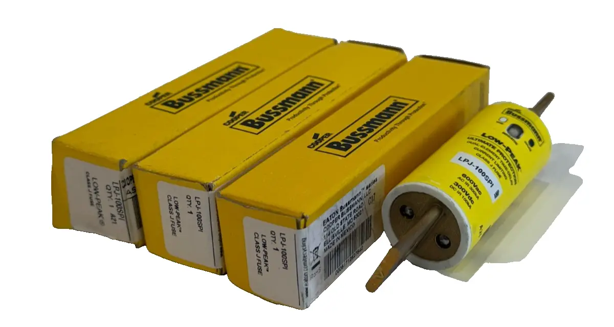 LOT OF 3 BUSSMANN LPJ-100SPI FUSES LPJ100SPI