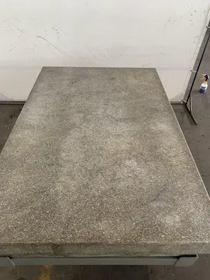 72" X 48" X 12" GRANITE SURFACE PLATE W/STAND. STOCK # 0364124.