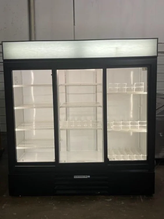 Used Beverage Air 2019 Beverage Air LumaVue 3 Glass Sliding Door Merchandising Cooler Refrigerator Display Refrigerators Illinois US | Falcon Restaurant Supply #1376452