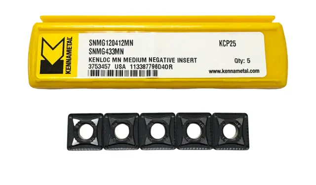 Kennametal Carbide Insert SNMG433MN Grade KCP25 Turning Inserts 5 Pack