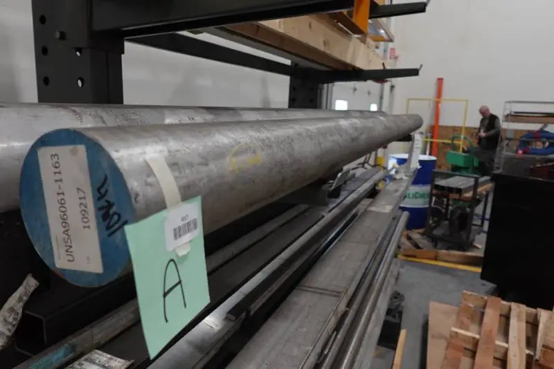 6061 Aluminum Round Bar - 5" x 118.25"