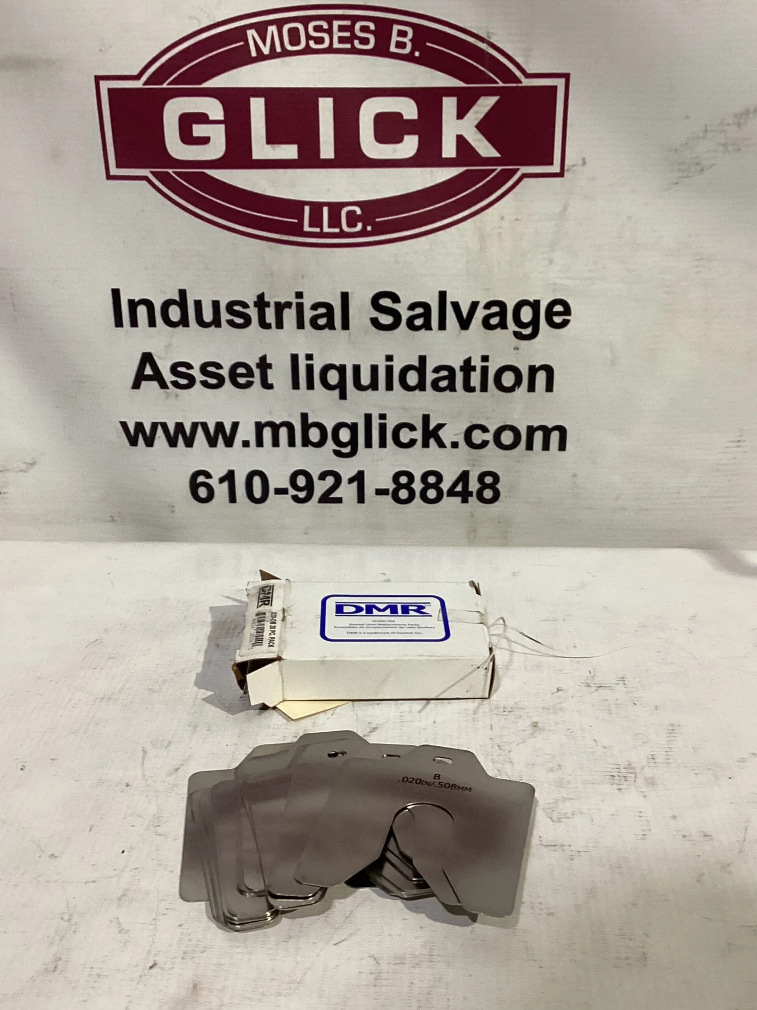 DMR .020-OB Slotted Shim Stock 3” x 3” x .020” B.020 -NIB of 19
