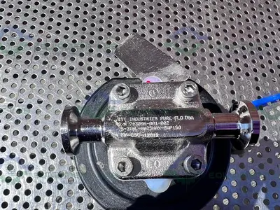 USED ITT PURE-FLO A208 DIAPHRAGM VALVES 90PSI W/  1/2"  SANITARY FITTING
