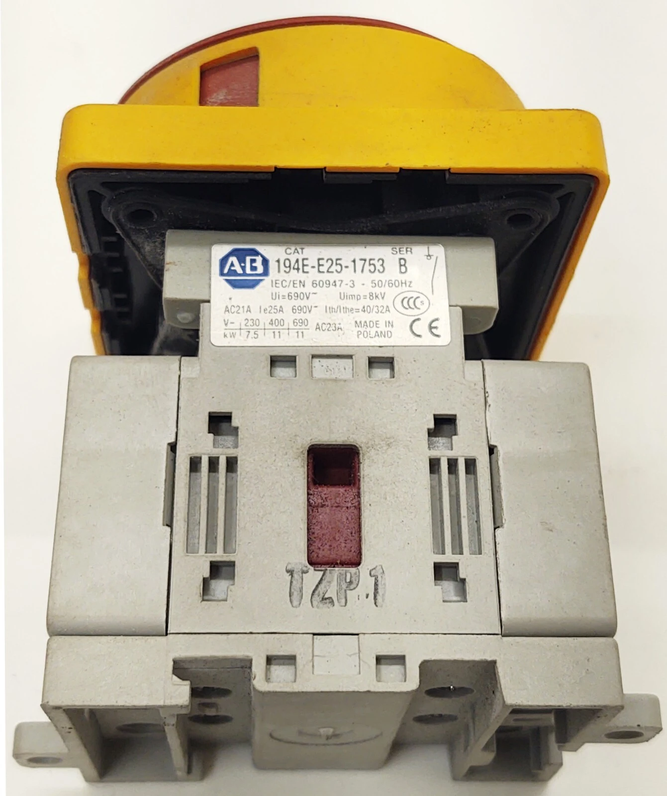 ALLEN BRADLEY 194E-E25-1753-6N SERIES B SWITCH 25A 600V