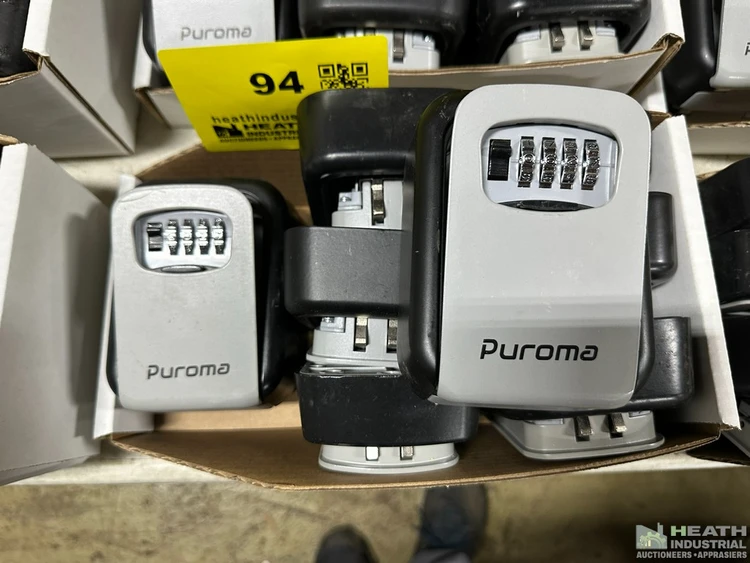 Used _UNKNOWN_ (9) ASSORTED PUROMA KEY LOCK BOX OPEN - COMBINATION ABLE TO BE RESET Locksmith Equipment/Supplies Illinois US | Heath Industrial Auction Services #1573591