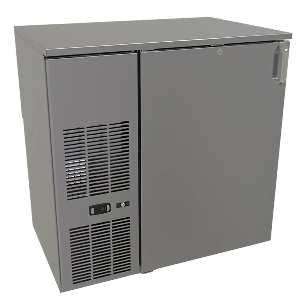 Glastender F1FB36 1 Section Glass Chiller w/ 168 Mug Capacity - Black, 120v