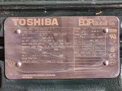 Used 2013 TOSHIBA 0054SDSC41A-P Motors (misc) British Columbia CA | Lenmark #1439930