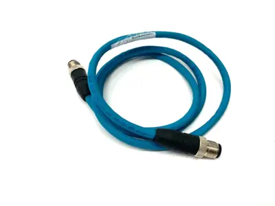 USED LUMBERG AUTOMATION SHIELDED DOUBLE ENDED CORDSET M12 MALE 4-PIN