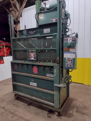 60" X 30" X 48" SELCO MODEL #V5-HD-LP HYDRAULIC VERTICAL BALER