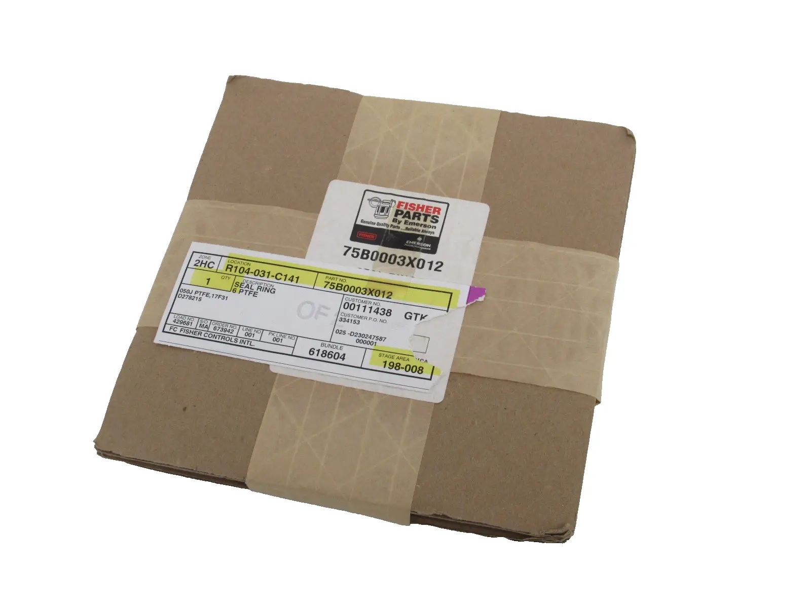 NEW FISHER 75B0003X012 SEAL RING