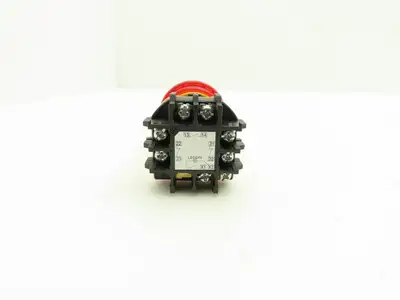 Idec FB1W-111Y XW1E-TV412Q4MR Single Hole Pushbutton Box with Emergency Stop
