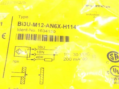 NEW TURCK BI3U-M12-AN6X-H1141 PROXIMITY SENSOR 1634150 BI3UM12AN6XH1141