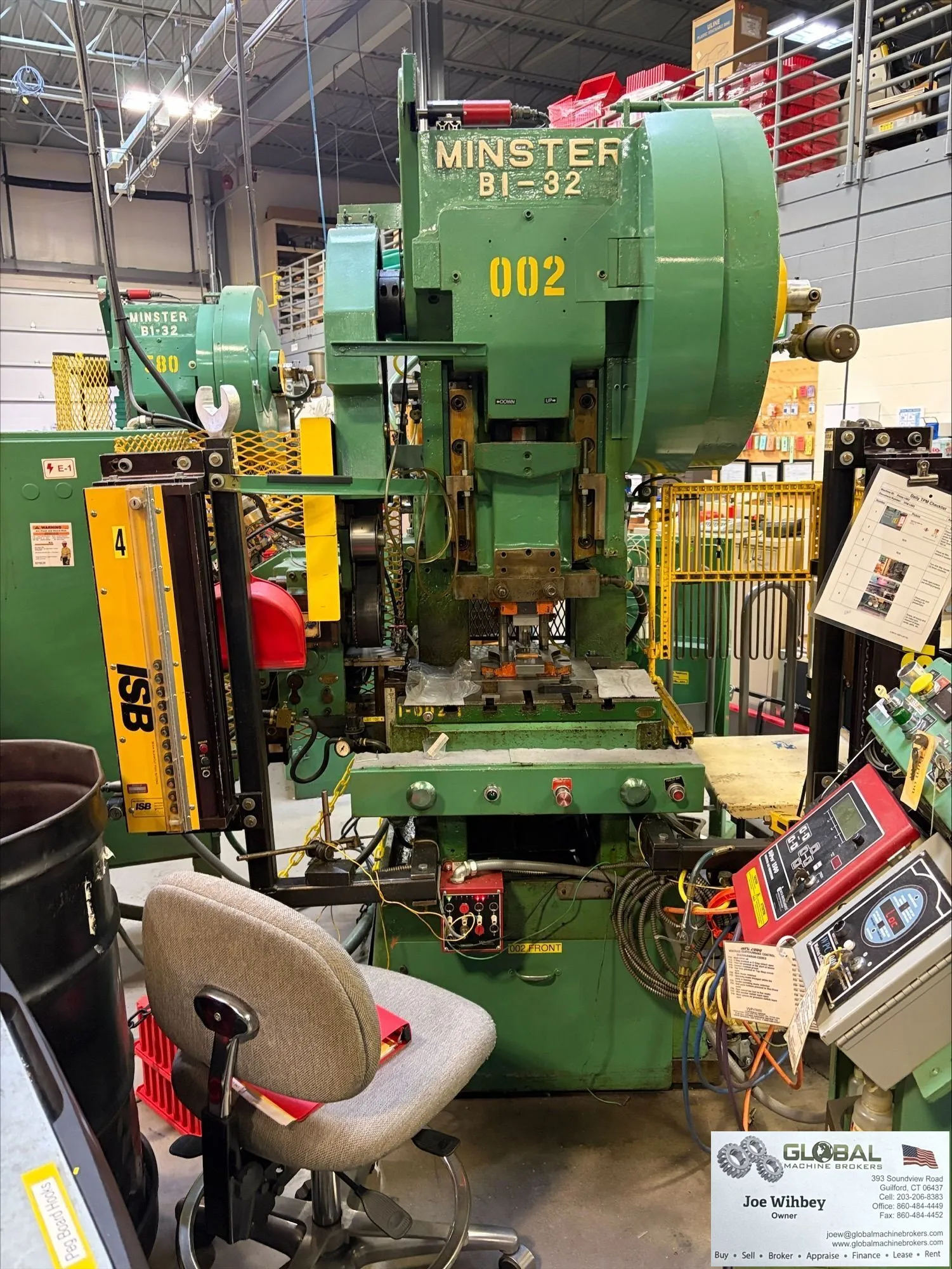 NIDEC MINSTER B1-32 Stamping Press 1.5" Stroke w Newer Controls