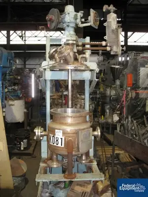 USED Pfaudler 10 Gal Pfaudler Reactor, 316L S/S, 60/90#